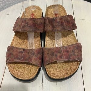 522ueg Algeria Len-7764x  BRYCE Brown floral Cork Sandals 38